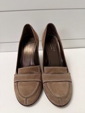 Theory Brown Suede Loafer Style Heel